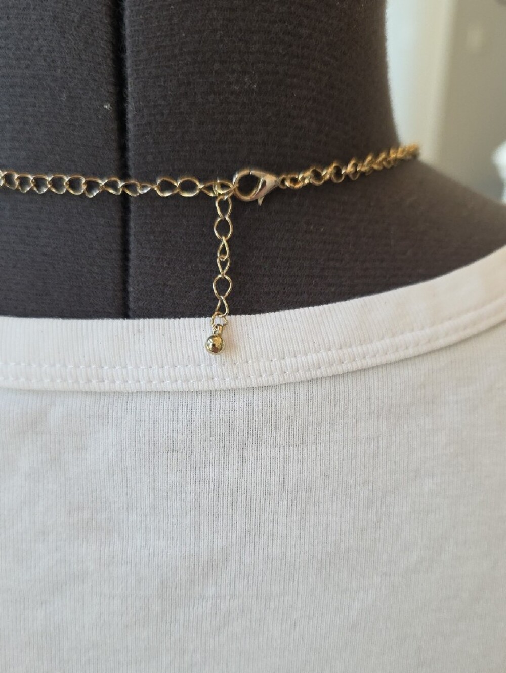 Bancroft Gold Textured Disc Bib Necklace* - Picture 2 of 3
